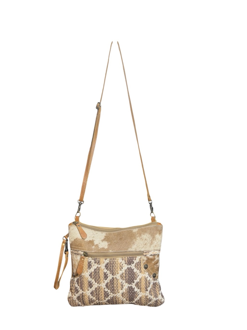 Myra Bag Western Cowhide Crossbody Purse Boho Southwestern Boutique Bag